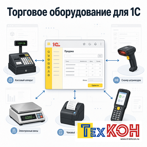 Какое торговое оборудование подключить к 1С